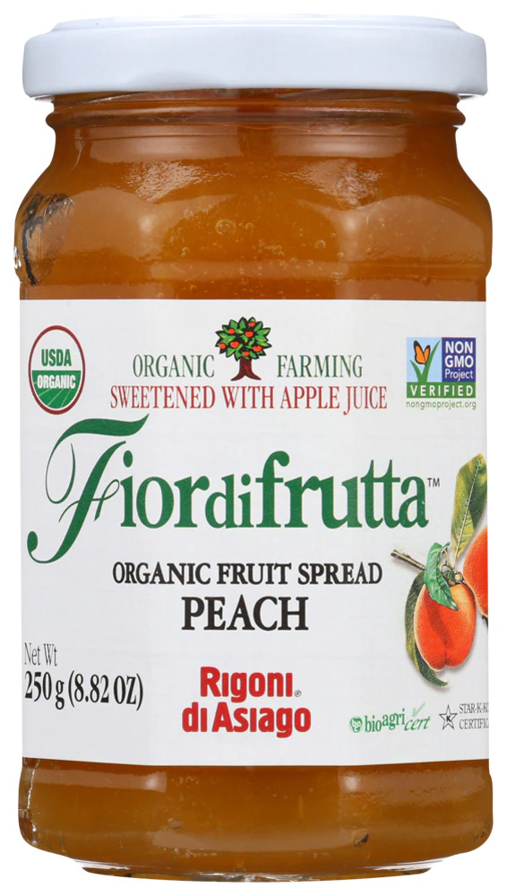 Rigoni di Asiago Fiordifrutta Organic Fruit Spread Peach -- 8.82 oz