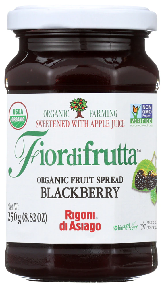 Rigoni di Asiago Fiordifrutta Reduced Sugar Preserve Blackberry -- 8.82 oz