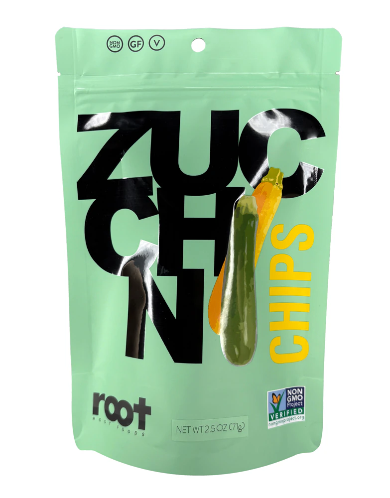 Root Foods Zucchini Chips Organic Non GMO Gluten Free Vegan Sea Salt -- 2.75 oz