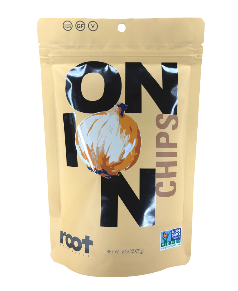 Root Foods Zucchini Chips Organic Non GMO Gluten Free Vegan Onion Sea Salt -- 2 oz