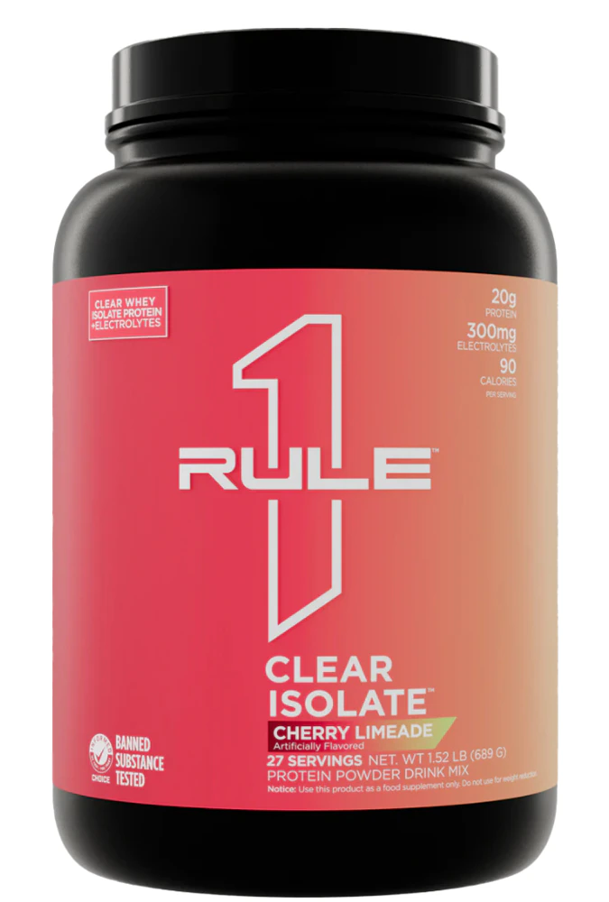 Rule One Proteins Clear Isolate Cherry Limeade -- 27 Servings