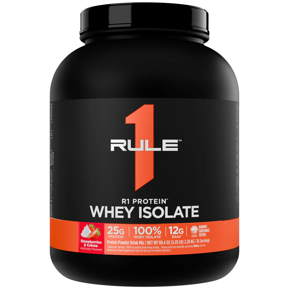 Rule One Proteins R1 Protein Whey Isolate Strawberries & Creme -- 76 Servings