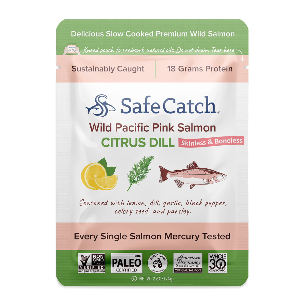 Safe Catch Wild Pacific Pink Salmon Skinless & Boneless Citrus Dill -- 2.6 oz