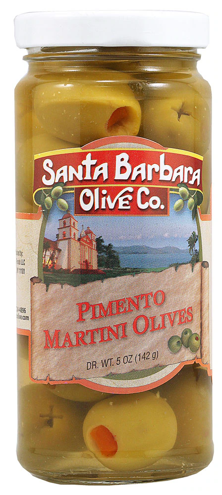 Santa Barbara Olive Co. Pimento Martini Olives -- 5 oz