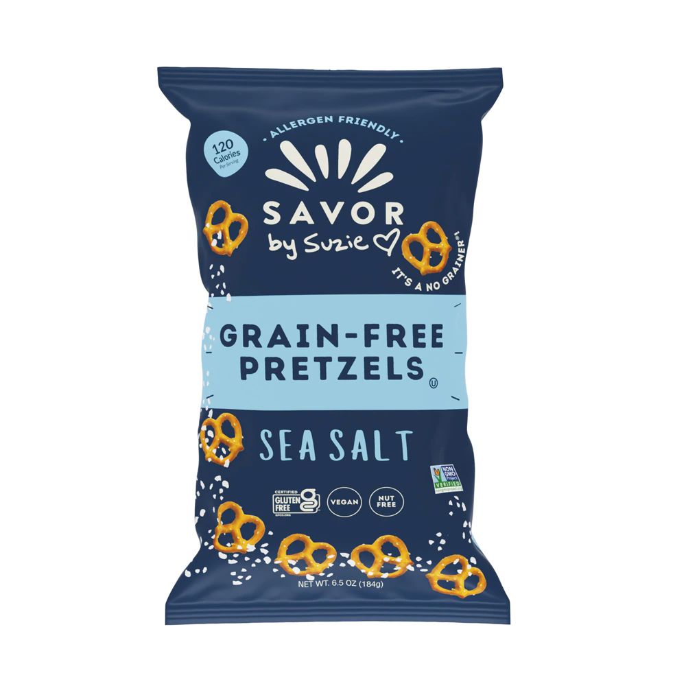 Savor by Suzie Grain-Free Pretzels Sea Salt -- 6.5 oz