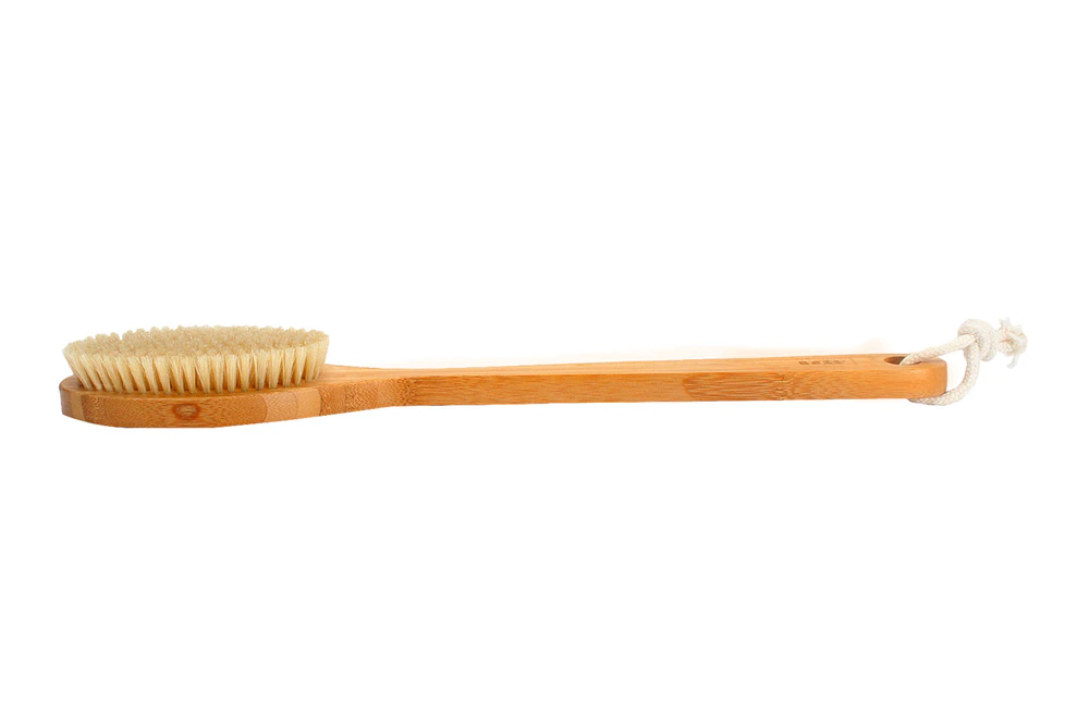 Bass Body Care Body Brush 81 Dark Bamboo Oval Style with Natural Bristles -- 1 Brush