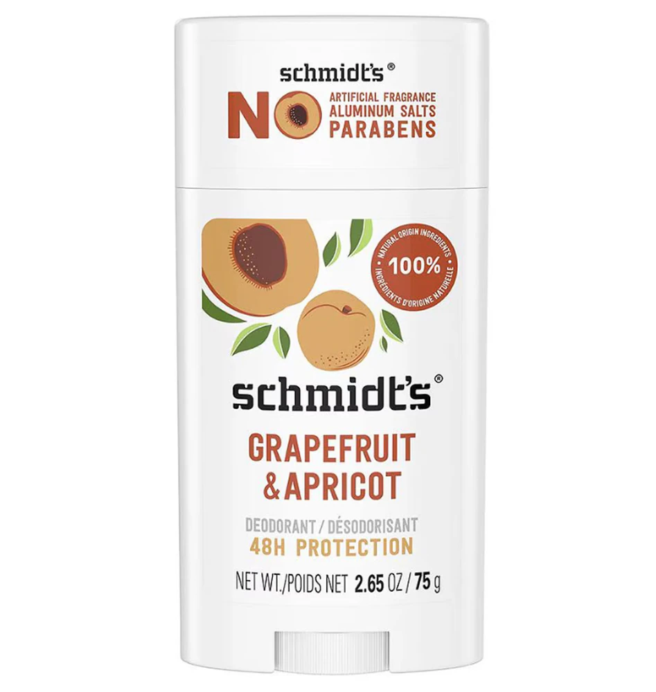 Schmidt's Natural Deodorant Aluminum-Free - Grapefruit & Apricot -- 2.65 oz