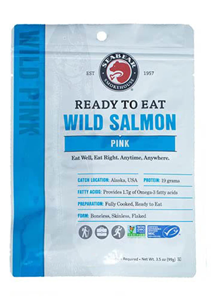 SeaBear Smokehouse Ready-To-Eat Smoked Wild Pink Salmon -- 3.5 oz