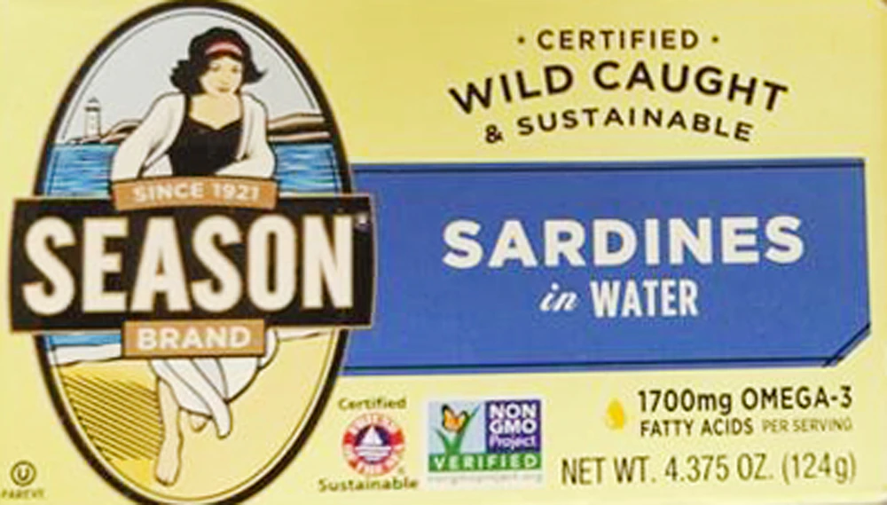 Season Brand Imported Sardines In Water -- 4.375 oz