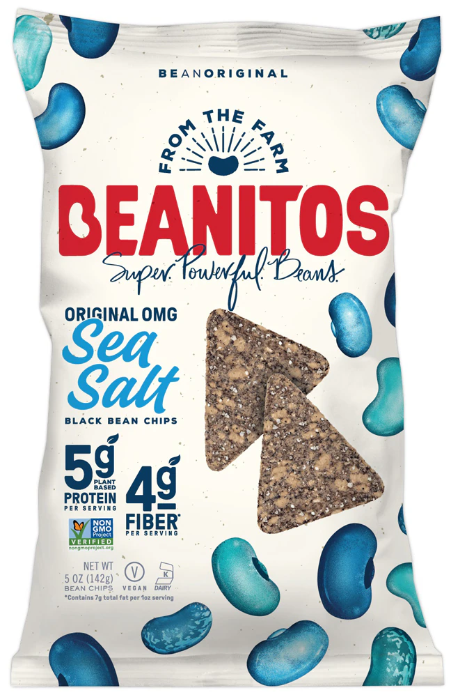 Beanitos Black Bean Chips Gluten Free Original OMG Sea Salt -- 5 oz