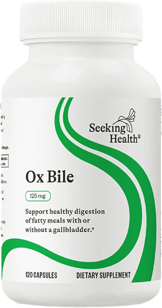 Seeking Health Ox Bile -- 125 mg - 120 Capsules