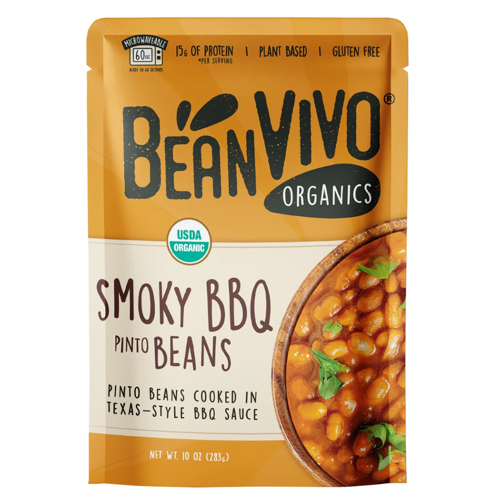 BeanVIVO Organic Pinto Beans Smoky BBQ -- 10 oz