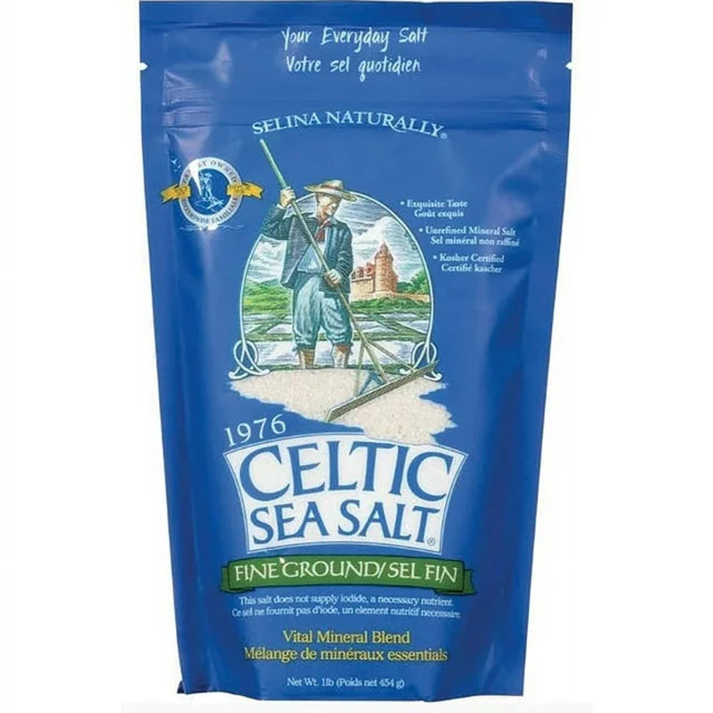 Selina Naturally Celtic Sea Salt Fine Ground -- 1 lb