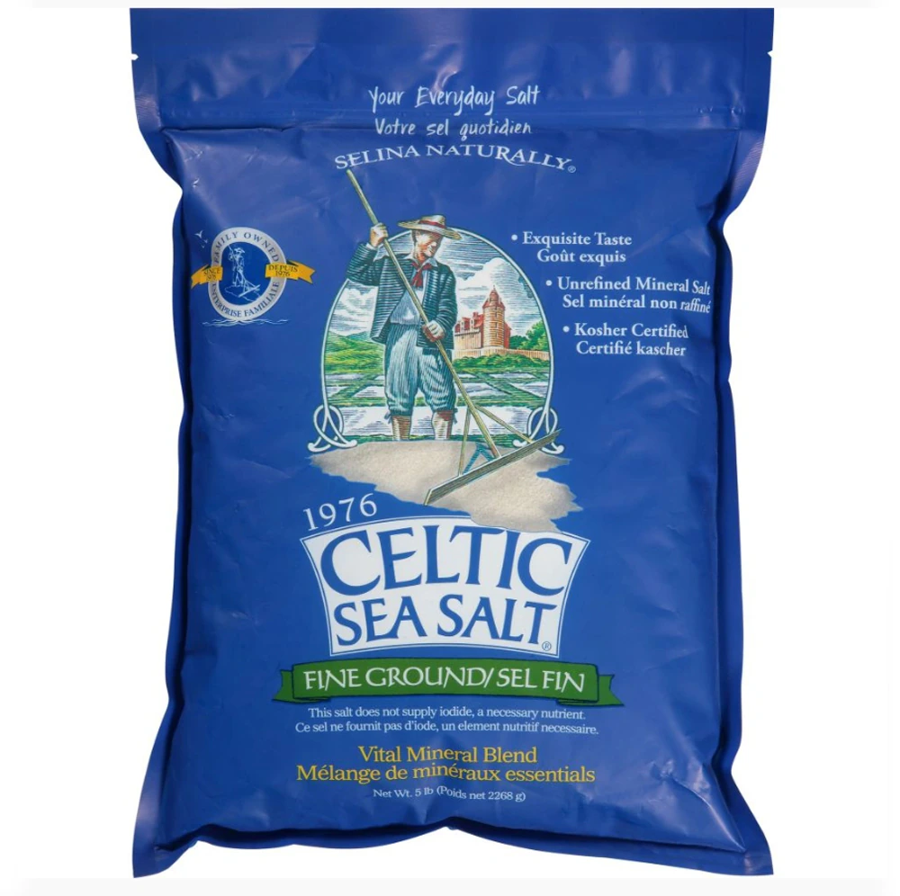 Selina Naturally Celtic Sea Salt Fine Ground -- 5 lbs
