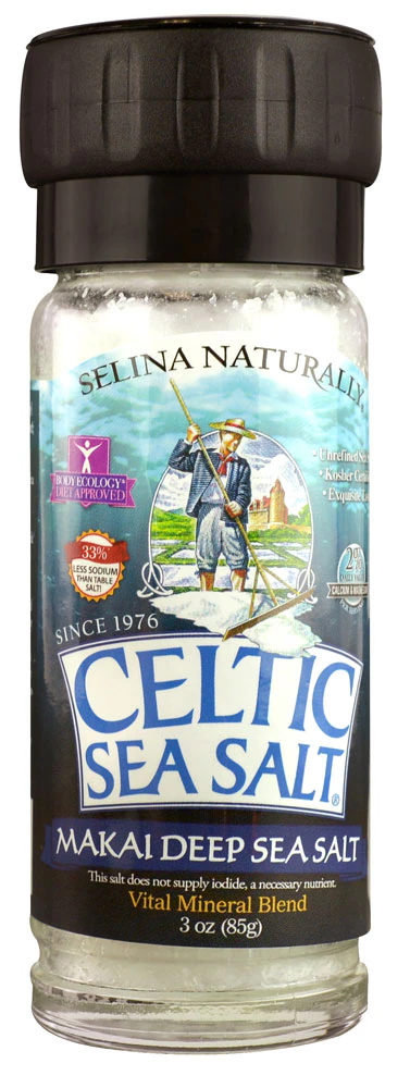 Selina Naturally Celtic Sea Salt Grinder Makai Deep Sea -- 3 oz