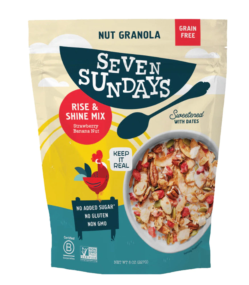 Seven Sundays Muesli Cereal Mix Rise & Shine Strawberry Banana Nut -- 8 oz