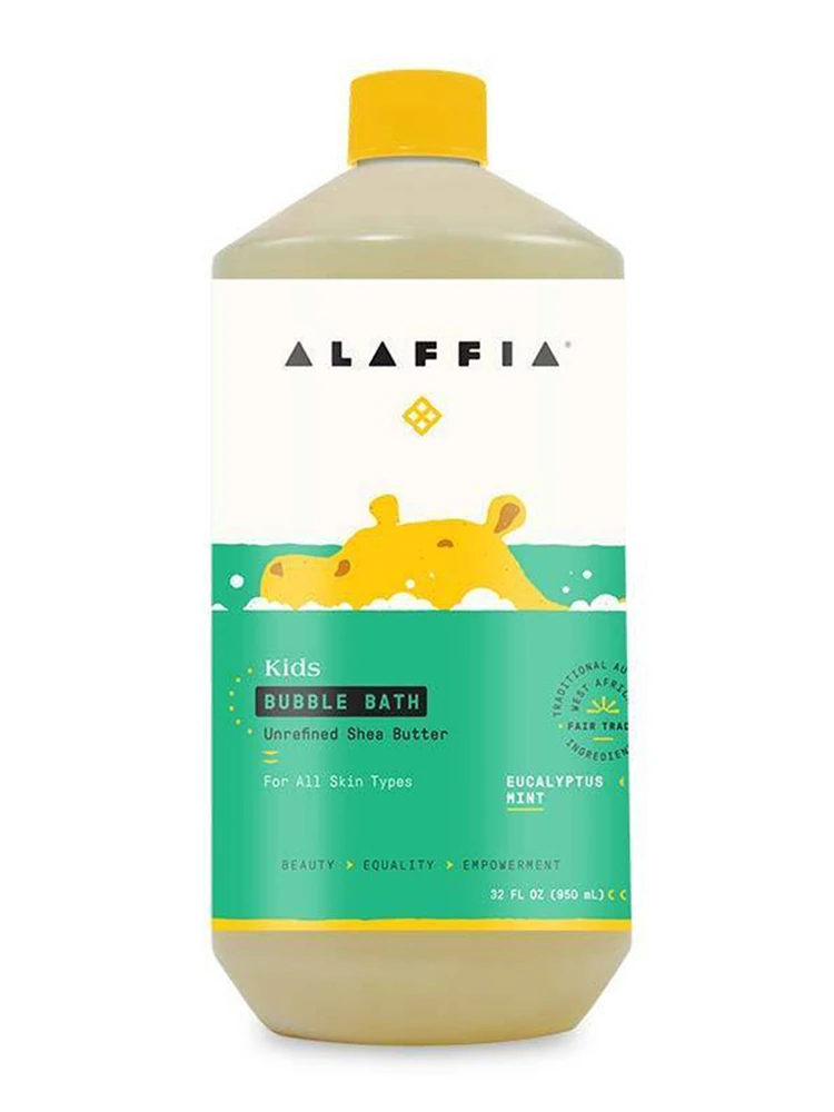Alaffia Kids Bubble Bath Eucalyptus Mint -- 32 fl oz