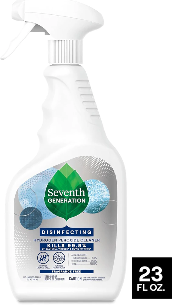 Seventh Generation Disinfecting Cleaner With Hydrogen Peroxide Fragrance Free -- 23 fl oz