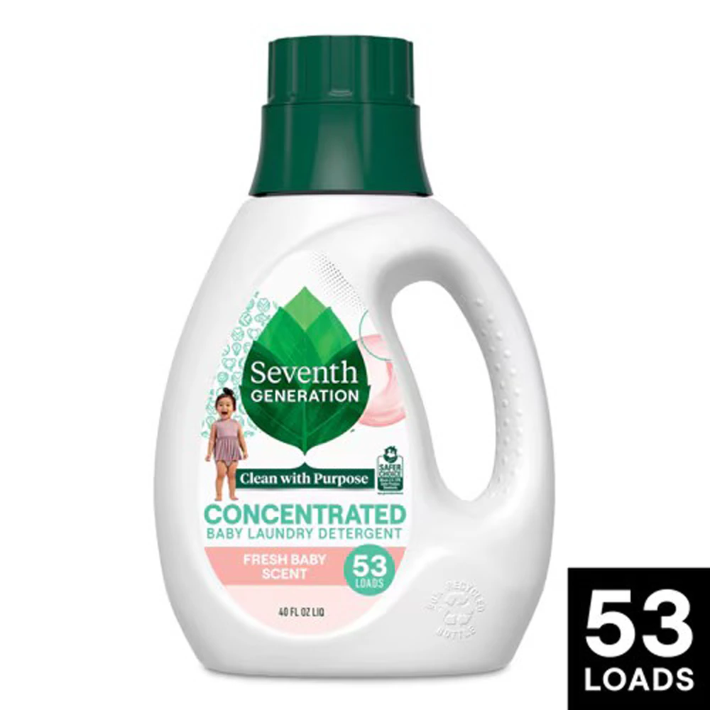 Seventh Generation Liquid Laundry Detergent 53 Loads Fresh Baby Scent -- 40 fl oz