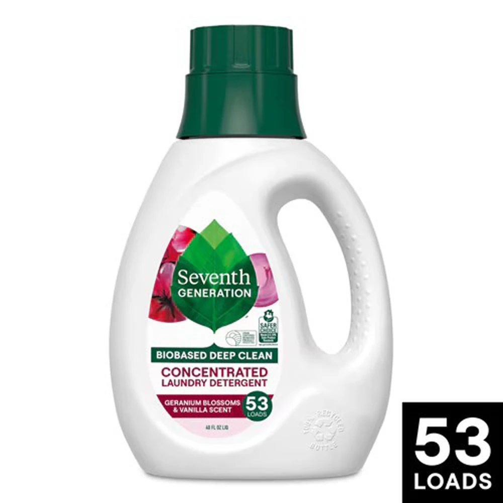 Seventh Generation Liquid Laundry Detergent 53 Loads Geranium Blossoms & Vanilla -- 40 fl oz