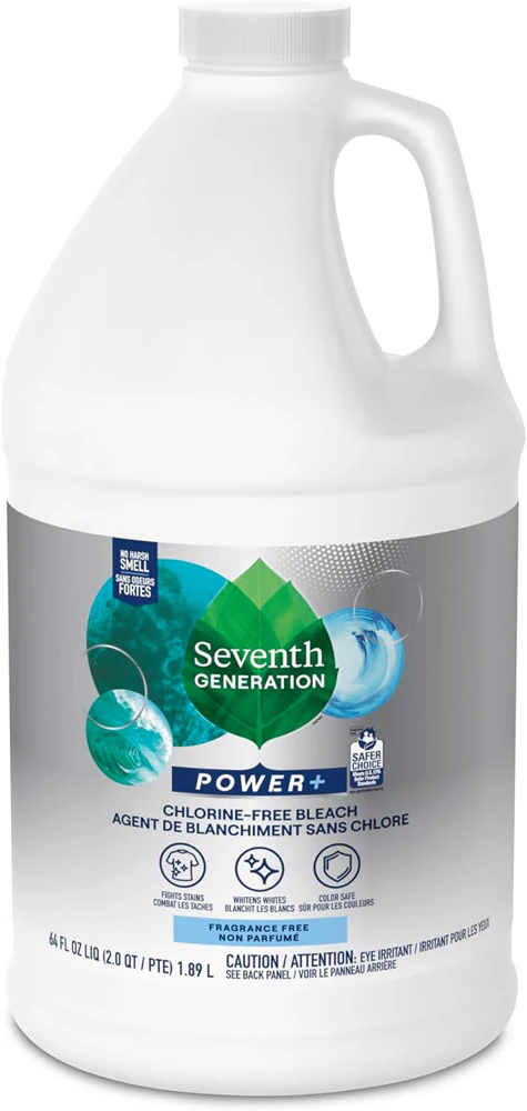 Seventh Generation Power+ Chlorine-Free Bleach Stain Remover Fragrance Free -- 64 fl oz