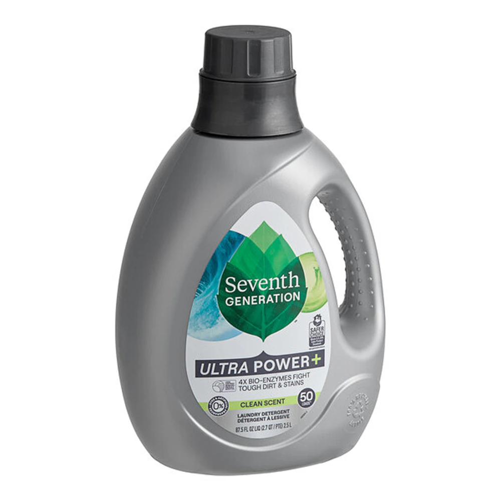 Seventh Generation Power+ Liquid Laundry Detergent 50 loads Fragrance Free -- 87.5 fl oz
