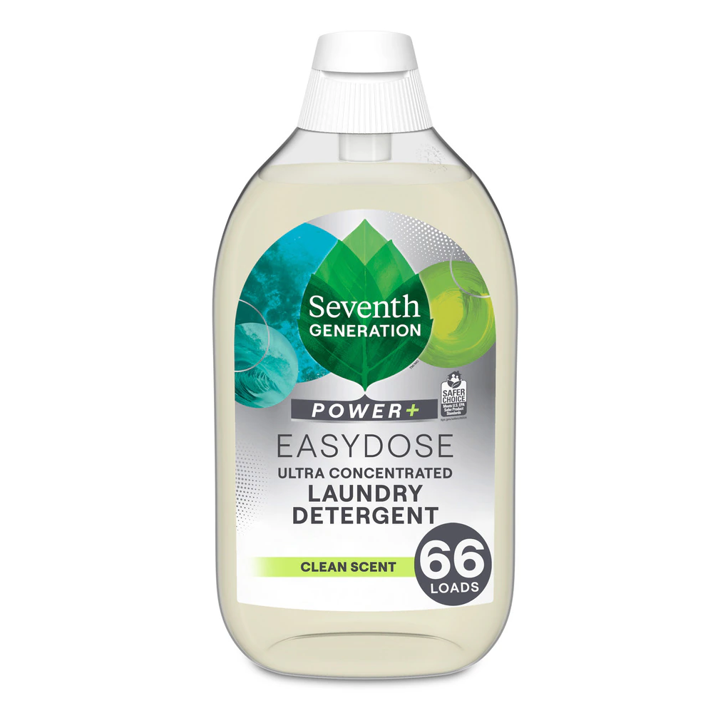 Seventh Generation Ultra Concentrated Liquid Laundry Detergent EasyDose 66 Loads Clean Scent -- 23.1 fl oz