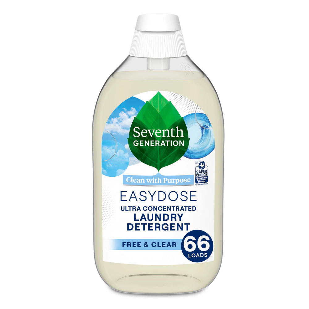 Seventh Generation Ultra Concentrated Liquid Laundry Detergent EasyDose 66 Loads Free & Clear -- 23 fl oz