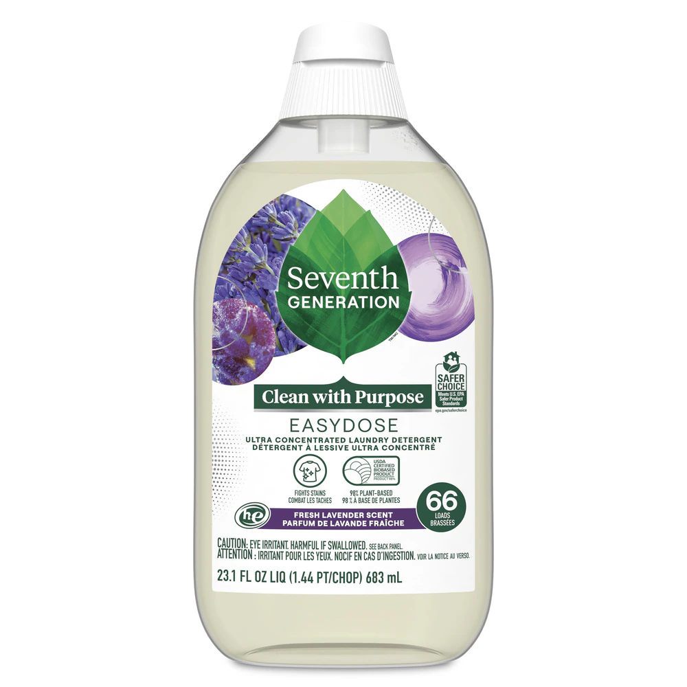 Seventh Generation Ultra Concentrated Liquid Laundry Detergent EasyDose 66 Loads Fresh Lavender -- 23.1 fl oz
