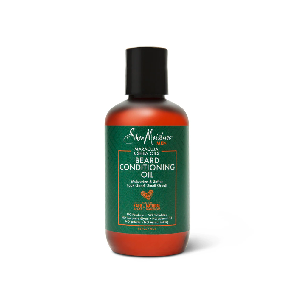 SheaMoisture Men Maracuja Oil & Shea Butter Beard Conditioning Oil to Moisturize & Soften Beards -- 3.2