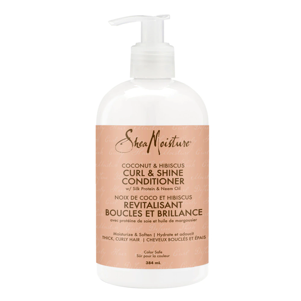 SheaMoisture Silicone-Free Curl Shine Coconut Hibiscus Conditioner for Curly Hair -- 13 fl oz