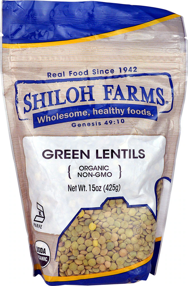 Shiloh Farms Organic Green Lentils -- 15 oz