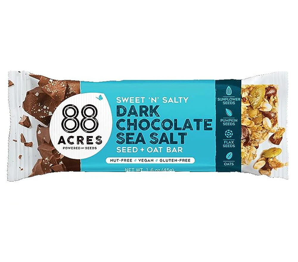 88 ACRES Nut Free Seed + Oat Bar Dark Chocolate Sea Salt -- 1.6 oz