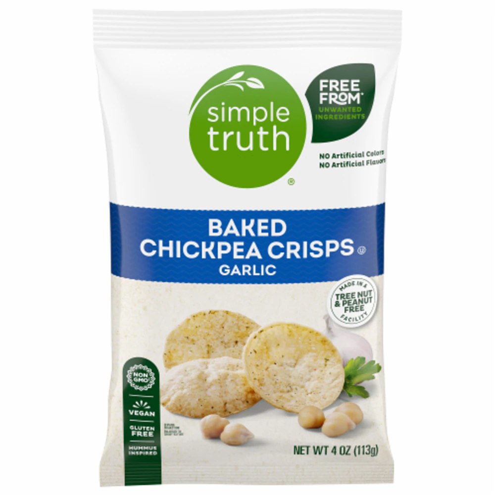 Simple Truth Baked Chickpea Crisps Garlic -- 4 oz
