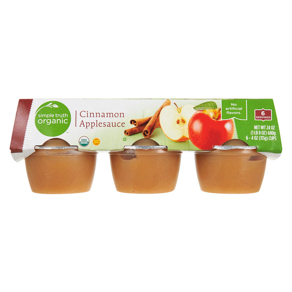 Simple Truth Organic Apple Sauce Cinnamon -- 6 Cups