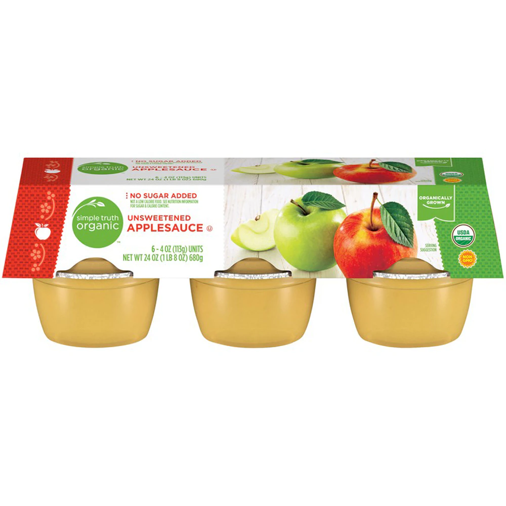 Simple Truth Organic Applesauce Unsweetened -- 6 Cups