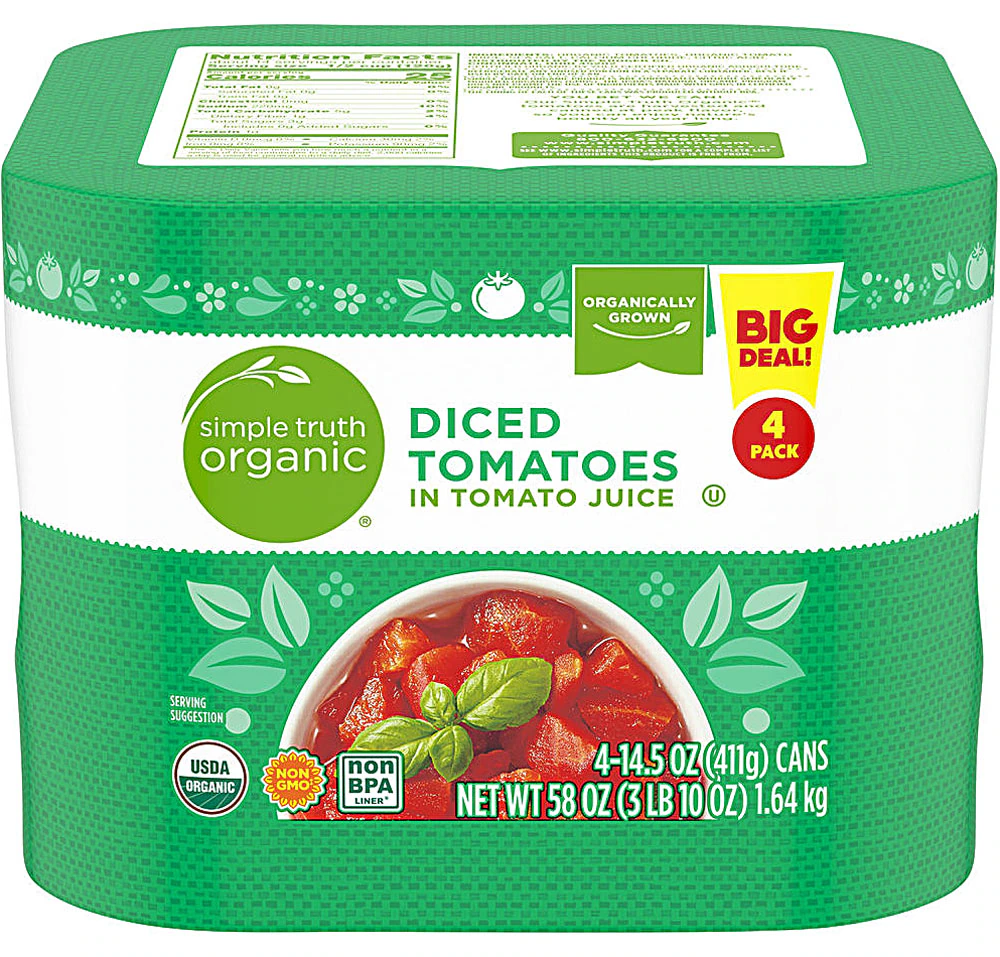 Simple Truth Organic Diced Tomatoes in Tomato Juice -- 58 oz