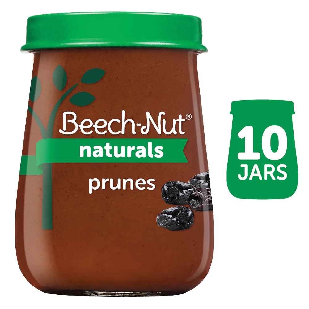 Beech-Nut Naturals Baby Food Puree 4+ Months Prunes -- 10 Jars