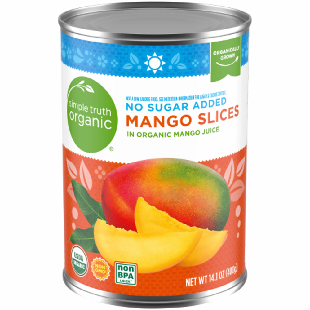 Simple Truth Organic No Sugar Added Mango Slices -- 14.1 oz