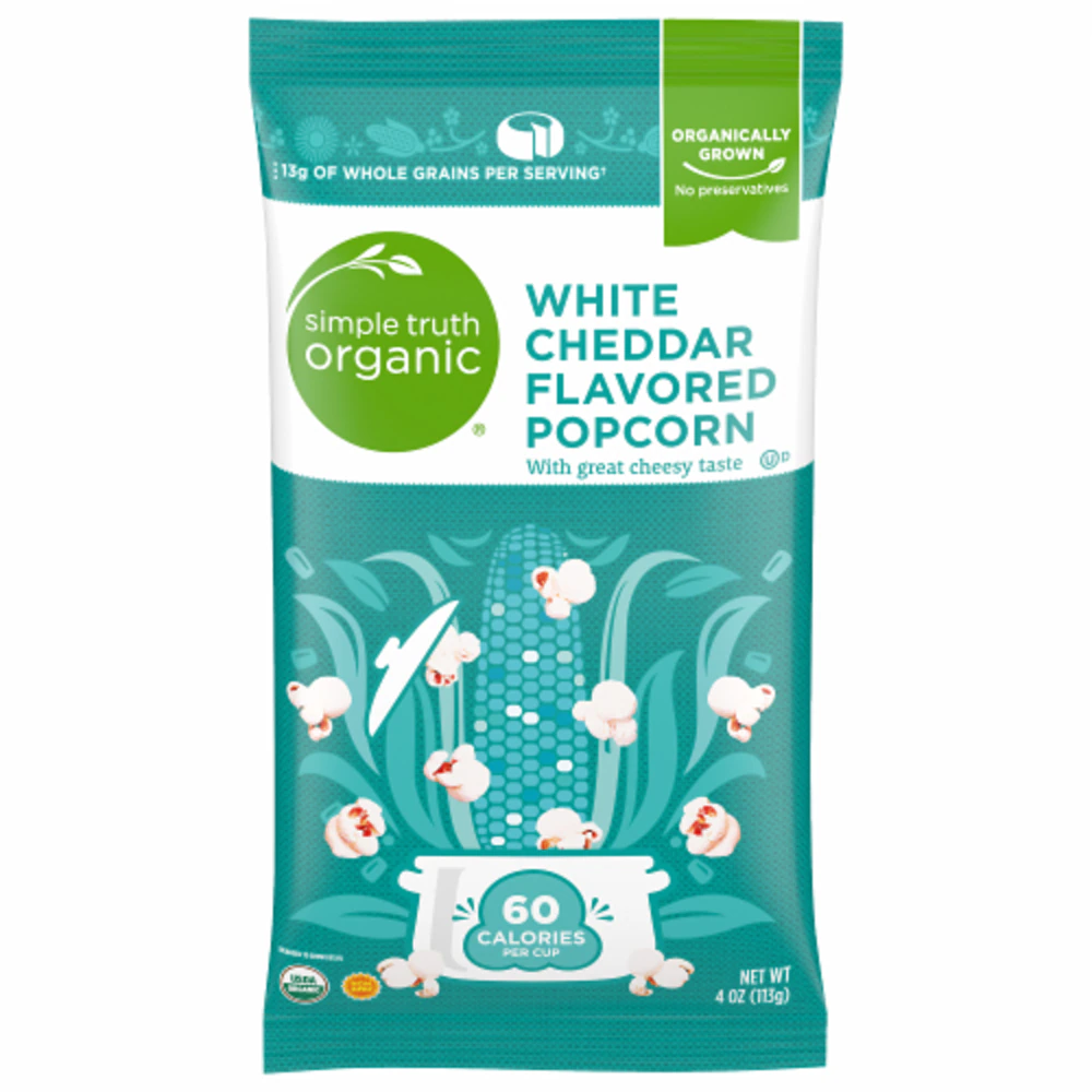 Simple Truth Organic White Cheddar Popcorn -- 4 oz