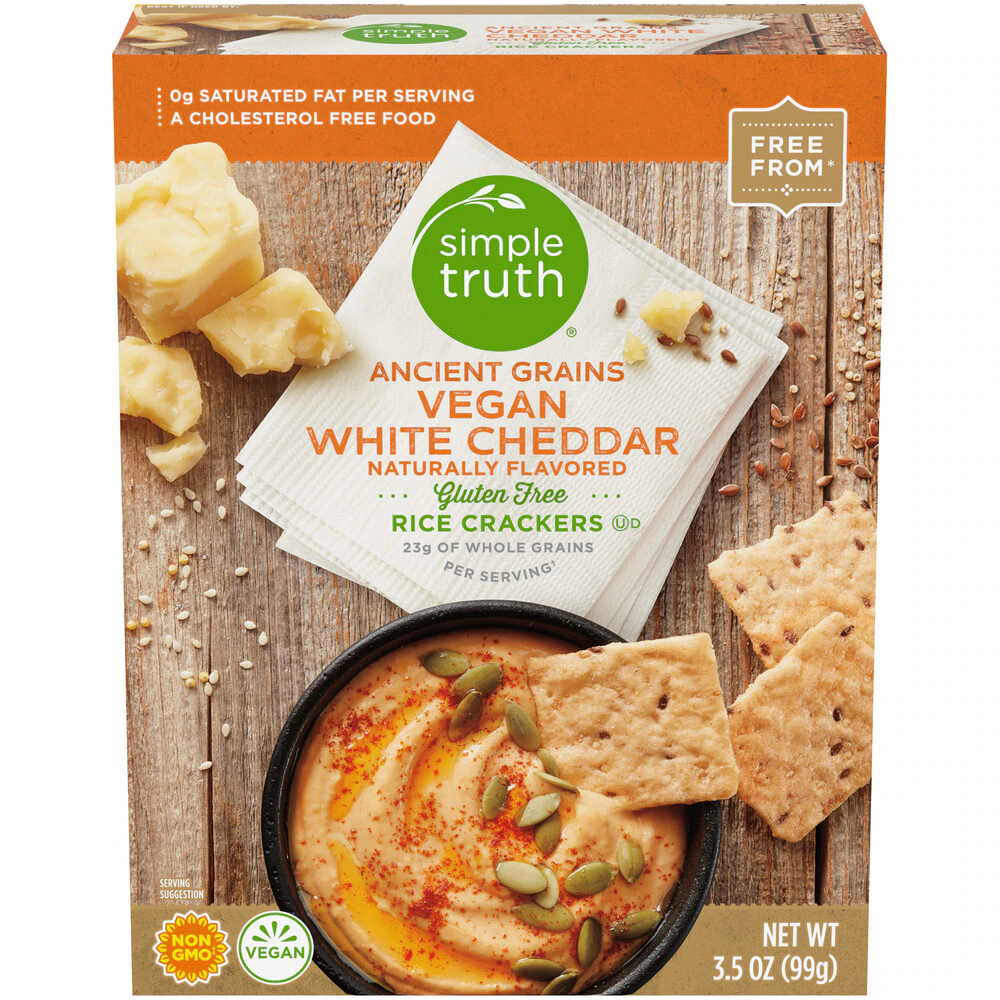 Simple Truth Vegan White Cheddar Rice Crackers -- 3.5 oz