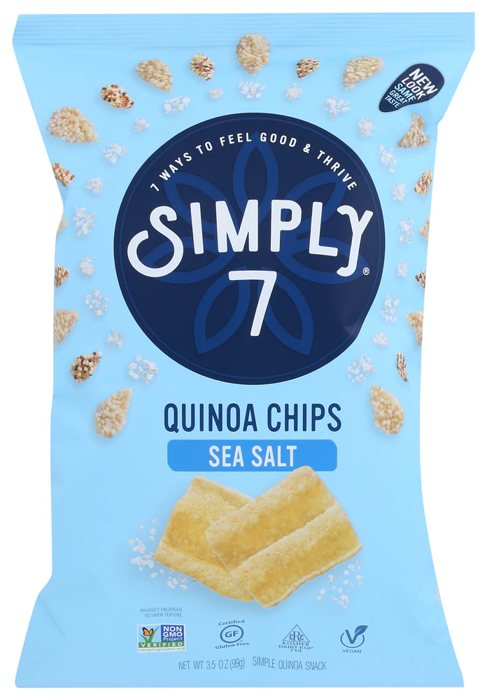 Simply 7 Quinoa Chips Gluten Free Sea Salt -- 3.5 oz