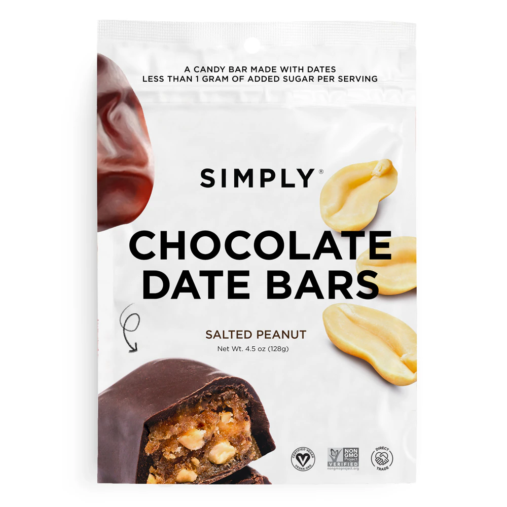 Simply Chocolate Date Bars Salted Peanut -- 4.5 oz