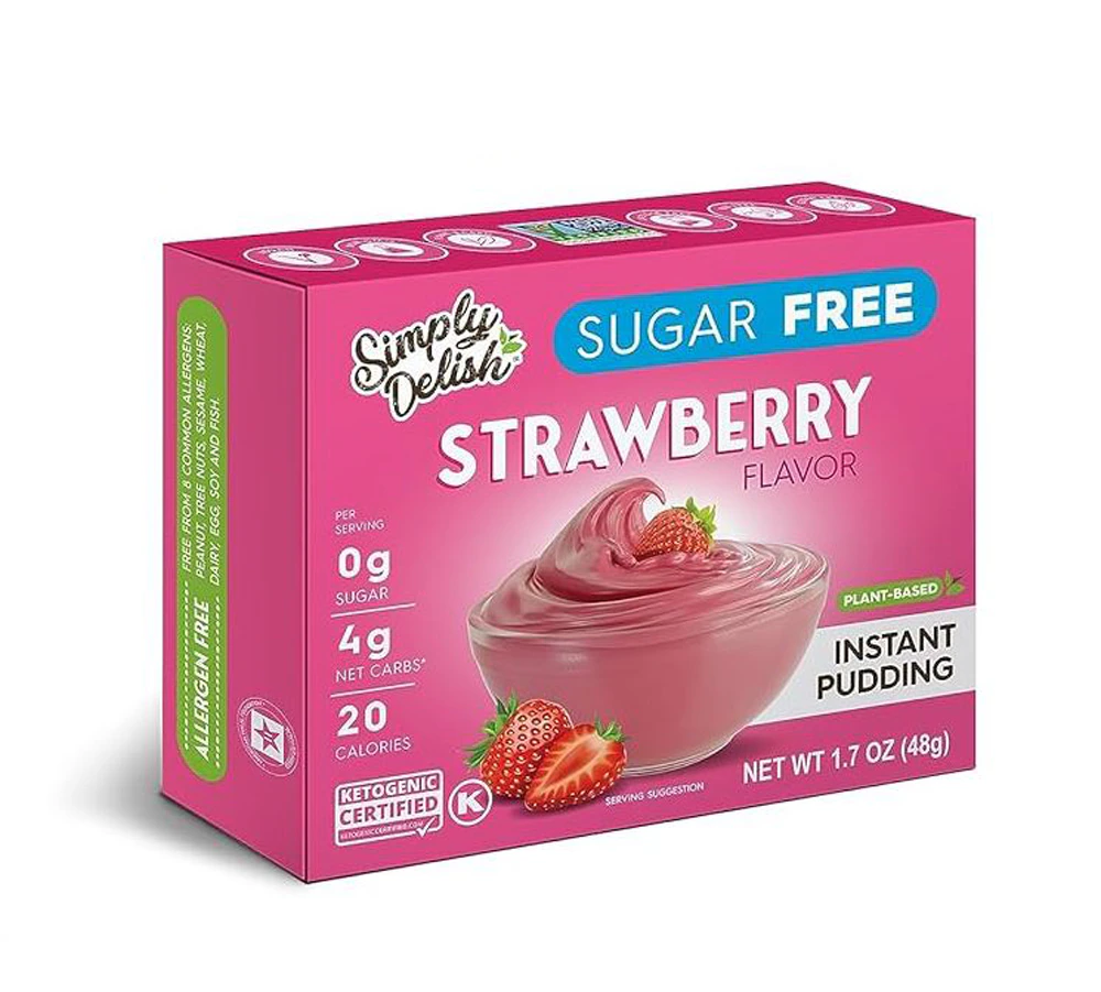Simply Delish Sugar Free Instant Pudding Strawberry -- 1.7 oz