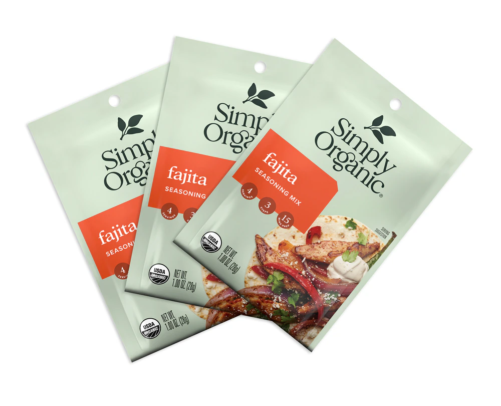 Simply Organic Fajita Southwest Seasoning Mix -- 1 oz Each / Pack of 3