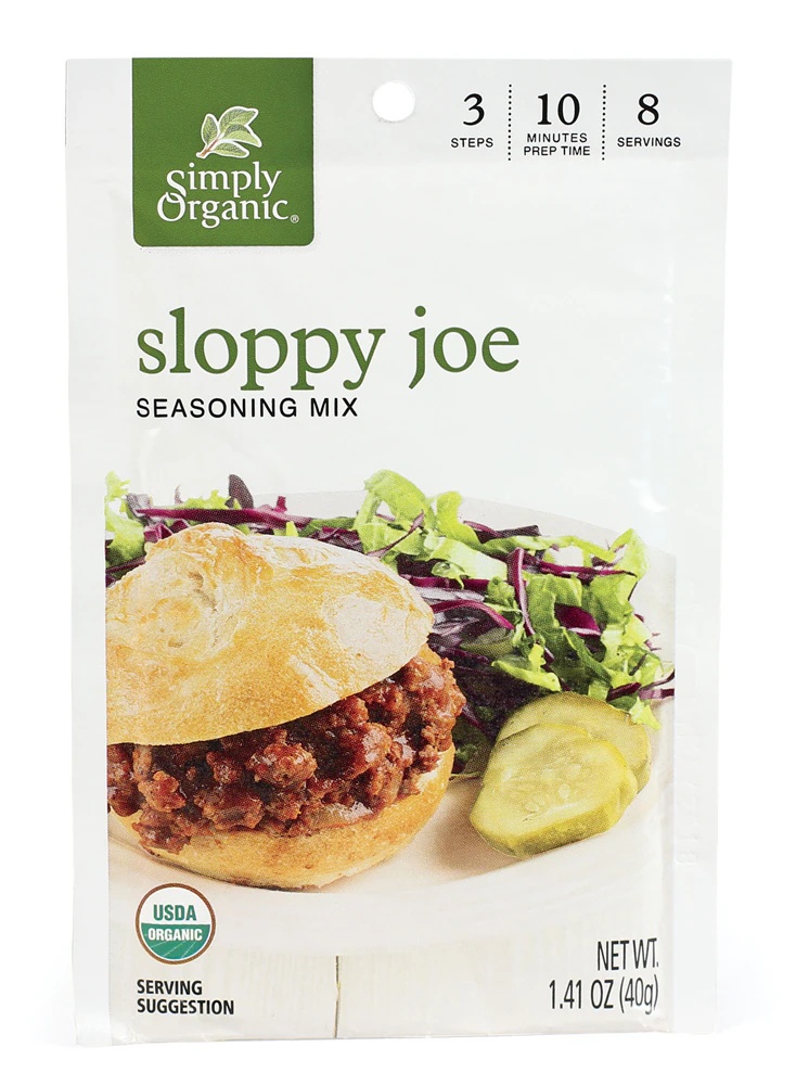 Simply Organic Seasoning Mix Sloppy Joe -- 1.4 oz