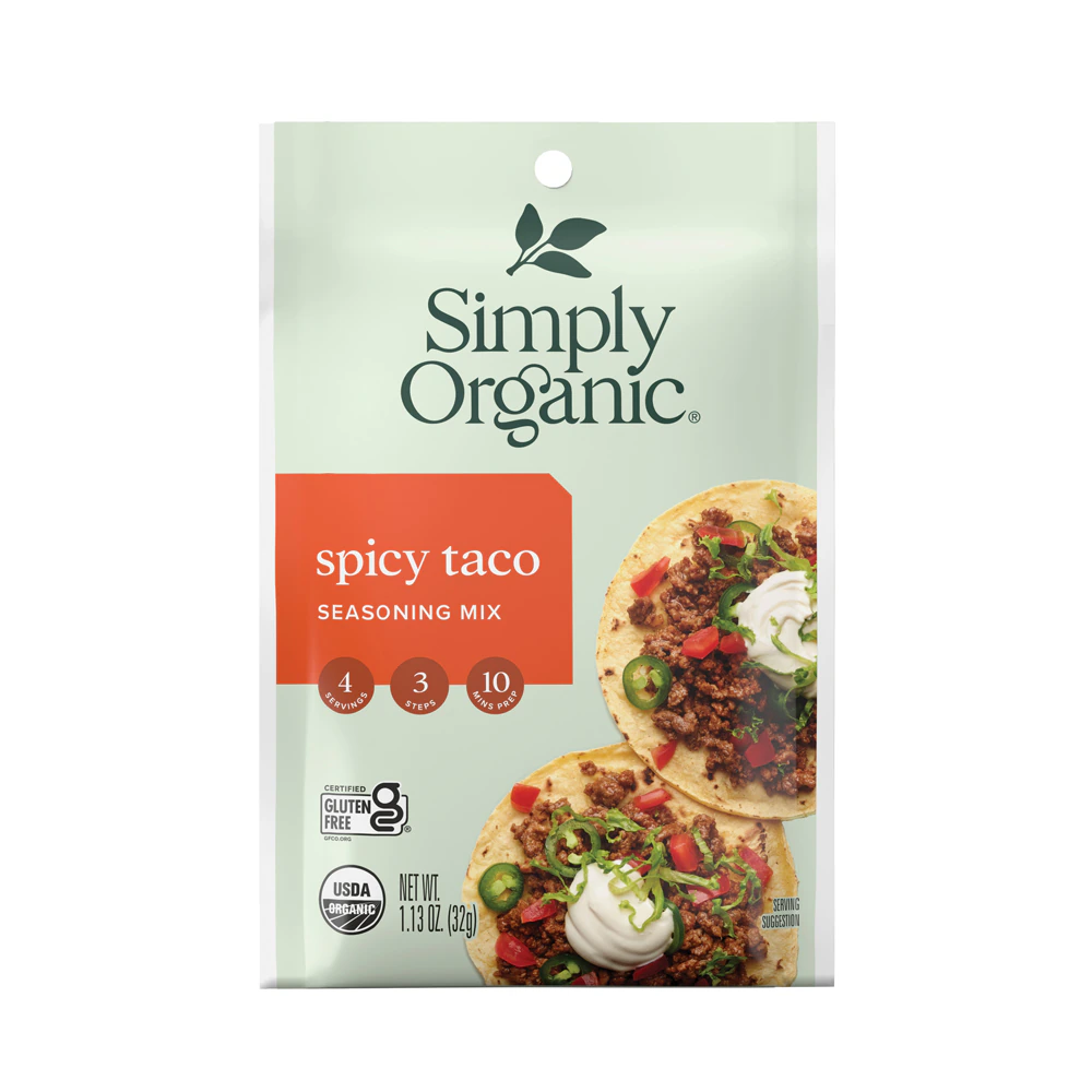 Simply Organic Seasoning Mix Spicy Taco -- 1.13 oz