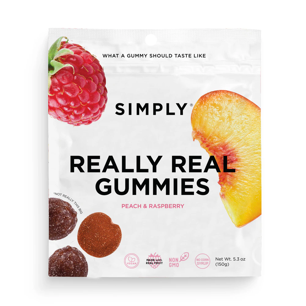 Simply Really Real Gummies Peach & Raspberry -- 5.3 oz