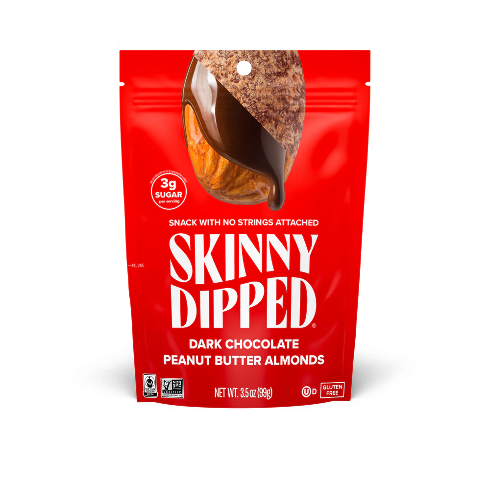SkinnyDipped Almonds Dark Chocolate Peanut Butter -- 3.5 oz