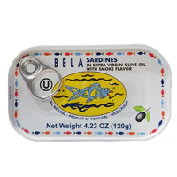 Bela Kosher Sardines In Olive Oil with Smoke Flavor -- 4.23 oz